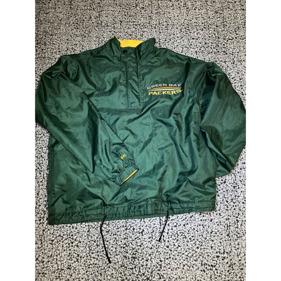 Vintage Mirage Green Bay Packers Jacket Size XL Quarter Zip Reversible - Picture 1 of 11